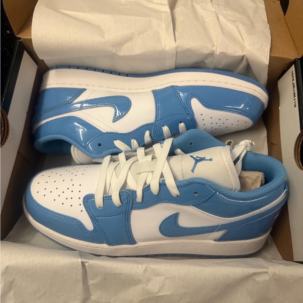 Nike Air Jordan Low Sky Blue and White Shoes